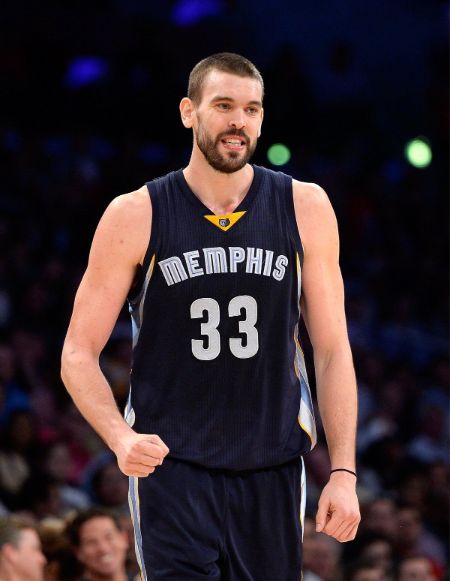 Marc Gasol in the Memphis Grizzlies caught on the camera.